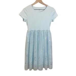 Wonder Nation Light Blue Baby Blue Tutu Glitter Star Dress Girls XXL 18